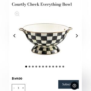 Mackenzie-Childs Courtly Check Everything Bowl